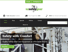 Tablet Screenshot of nzsafetygear.co.nz